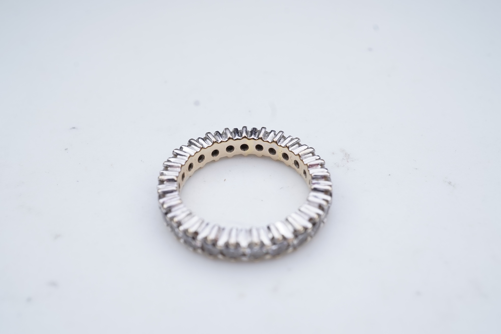 A diamond eternity ring